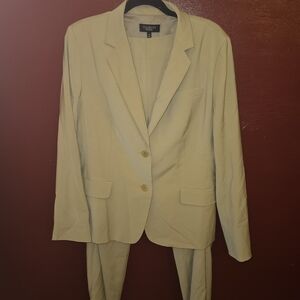 Talbots Beige Blazer and Pants Set
